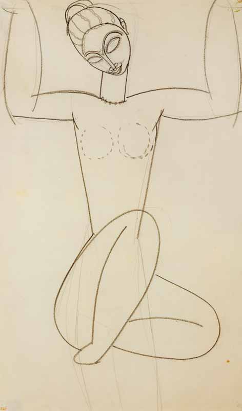 Seated Caryatid from Amadeo Modigliani