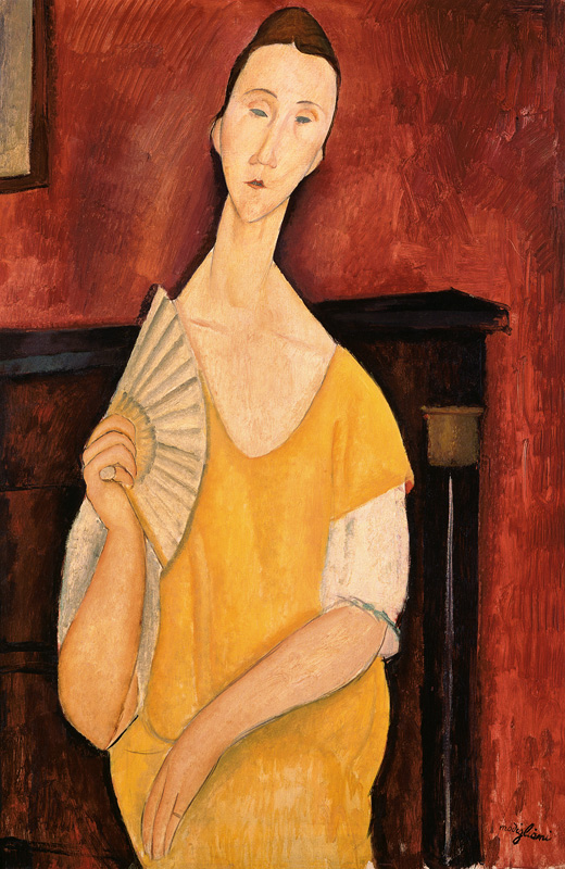 Woman with a Fan (Lunia Czechowska) from Amadeo Modigliani
