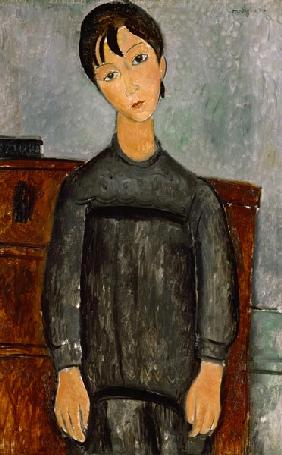 Girl with a black apron