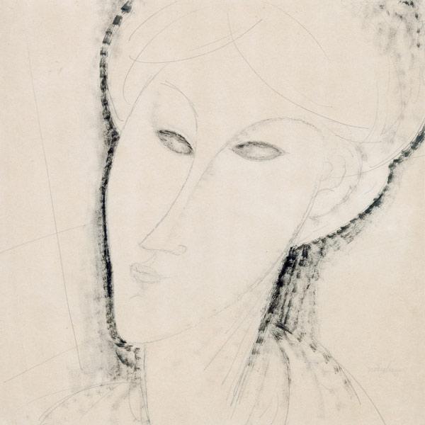 A.Modigliani, Tête de Femme, 1914.