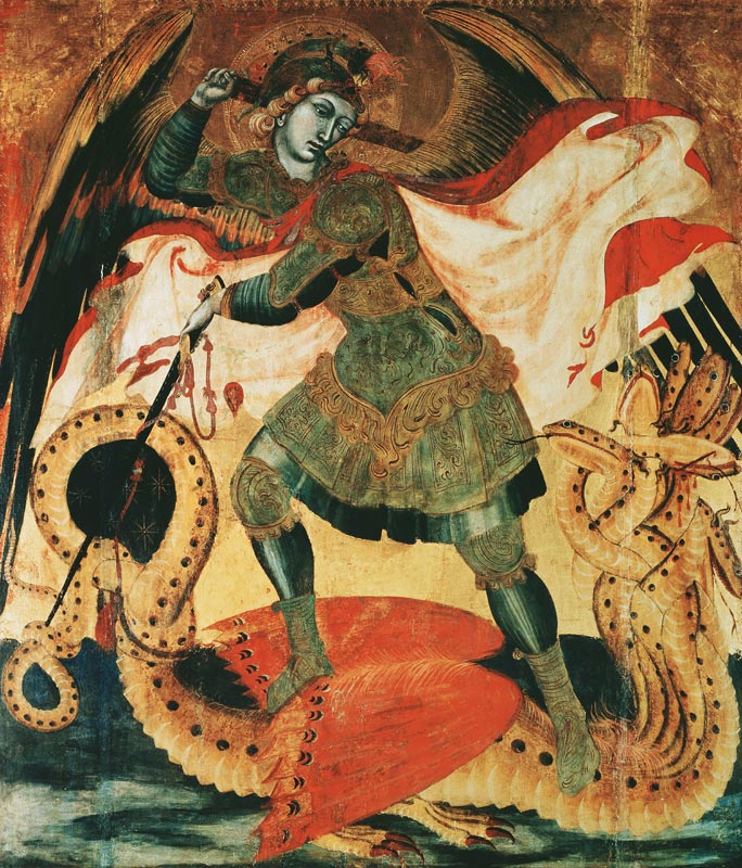 Michael and the Dragon from Ambrogio Lorenzetti