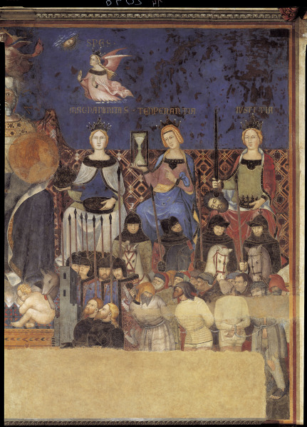 Virtues Spes, Magnanimitas from Ambrogio Lorenzetti