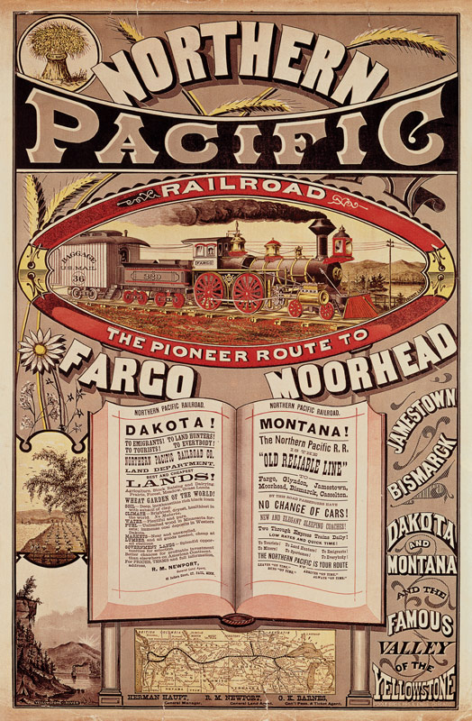 Northern Pacific Railroad Advertisement from American School