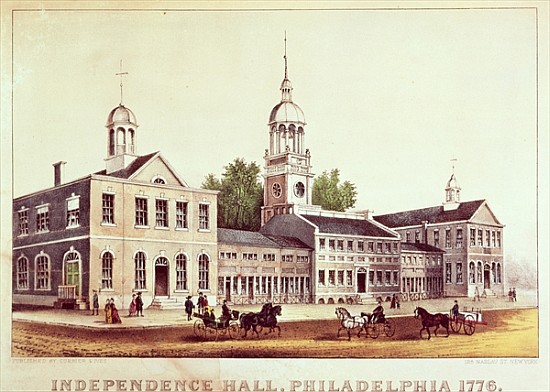 Independence Hall, Philadelphia, 1776, published Nathaniel Currier (1813-88) and James Merritt Ives  from American School