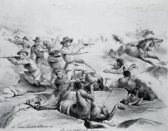 The Last Battle of General Custer, 25th June 1876, c.1882 from American School