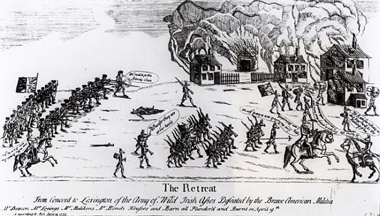 The Retreat, published 1775 from American School