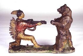 Native American Hunter and Bear c.1880 (lead)