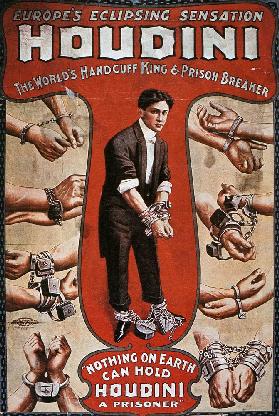 Poster advertising a performance by Houdini