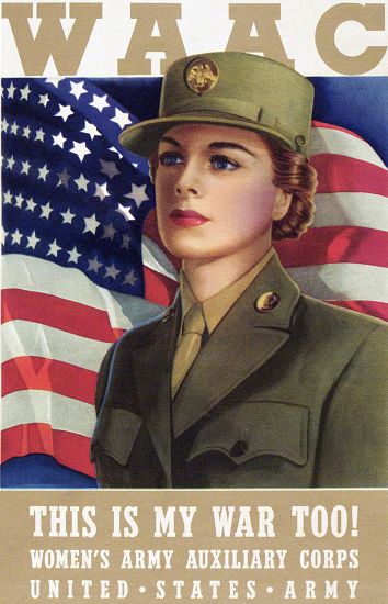 World War II WAAC Poster ?This is My War Too!? from American School, (20th century)