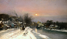 Winter at the Auer mill brook in Munich from Anders Andersen-Lundby