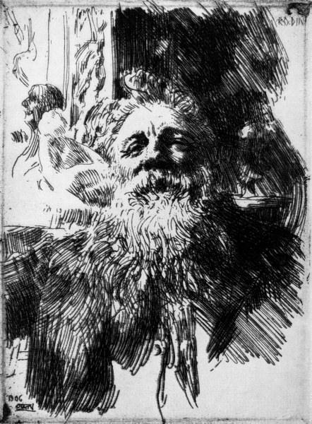 Auguste Rodin / Etch.by A.Zorn / 1906 from Anders Leonard Zorn
