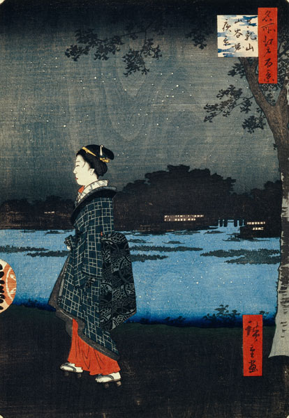 Night View of Matsuchiyama and the San'ya Canal (One Hundred Famous Views of Edo) from Ando oder Utagawa Hiroshige