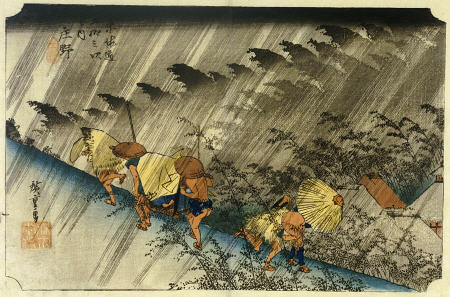 Driving Rain, Shono from Ando oder Utagawa Hiroshige
