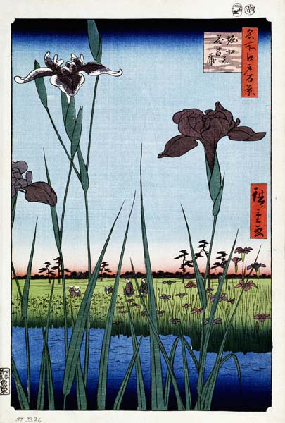 Irises at Horikiri (One Hundred Famous Views of Edo) from Ando oder Utagawa Hiroshige