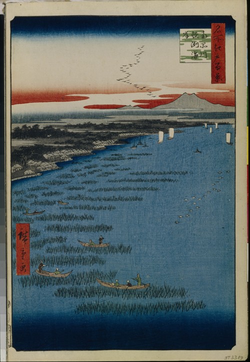 Minami Shinagawa and Samezu Coast (One Hundred Famous Views of Edo) from Ando oder Utagawa Hiroshige