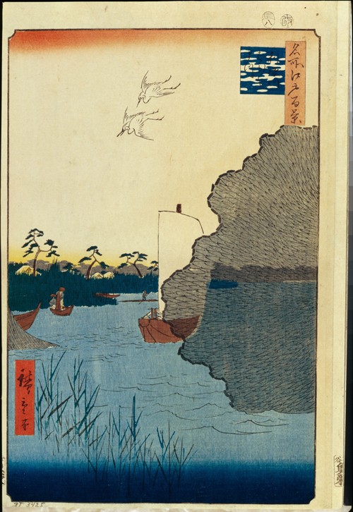 Scattered Pines on the Tone River (One Hundred Famous Views of Edo) from Ando oder Utagawa Hiroshige