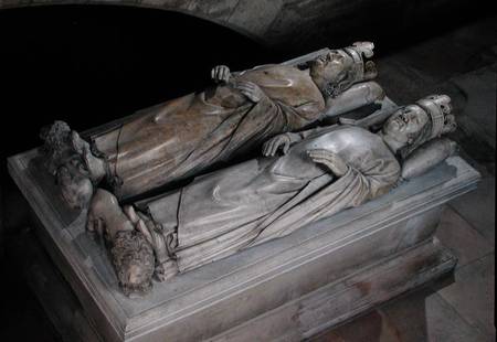 Effigies of Philippe VI (1293-1350) de Valois and Jean II (1319-64) Le Bon from Andre Beauneveu