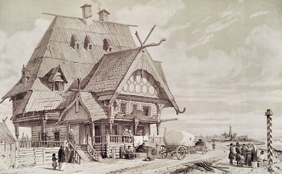 Hotels and Guest Houses, illustration from ''Voyage pittoresque en Russie'' from Andre Durand