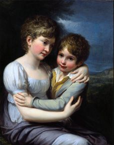 The children of the painter, Carlotta and Raffaello. from Andrea Appiani