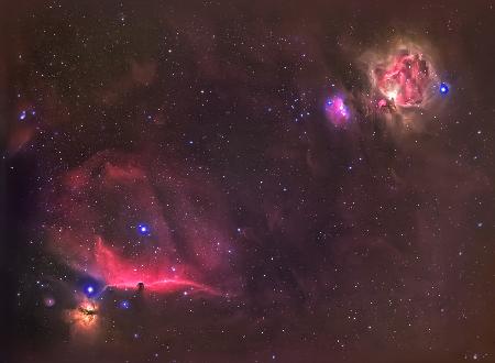 Orion Belt nebulas