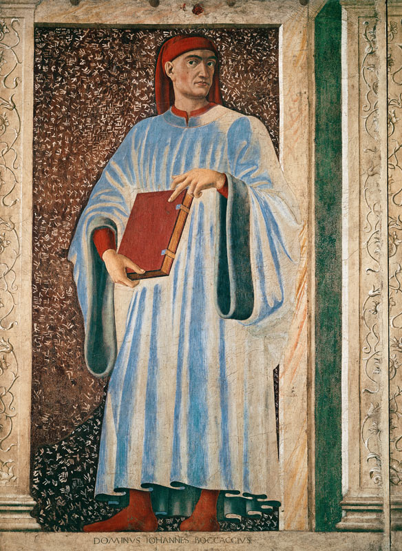 Giovanni Boccaccio (1313-75) from the Villa Carducci series of famous men and women from Andrea del Castagno