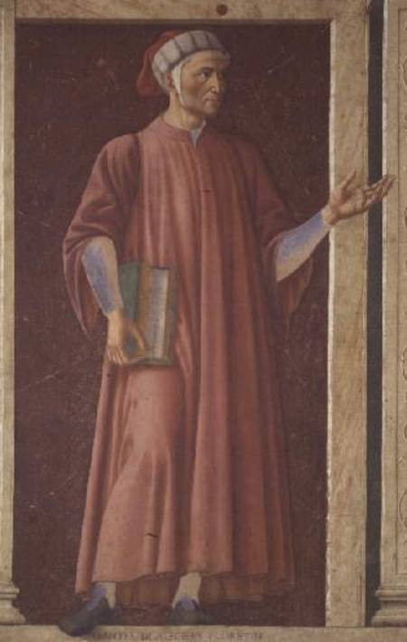 Dante Alighieri (1265-1321) from the Villa Carducci series of famous men and women from Andrea del Castagno