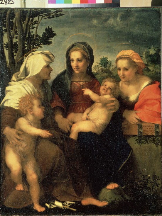 Virgin and Child with Saints Catherine, Elisabeth and John the Baptist from Andrea del Sarto