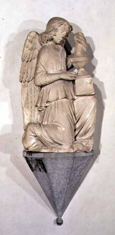Candle Bearing Angel with Head Bent from Andrea Della Robbia