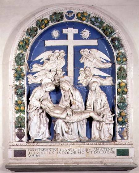 The Deposition, detail from Andrea Della Robbia