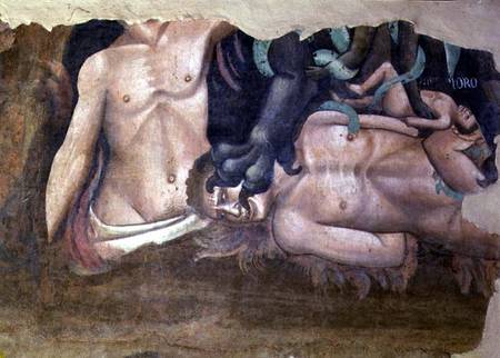 The Triumph of Death, detail of the tormentation of the damned from Andrea di Cione Orcagna