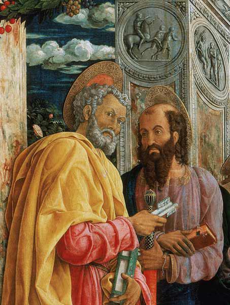 St. Peter and St. Paul, detail from the left panel of the St. Zeno of Verona Altarpiece