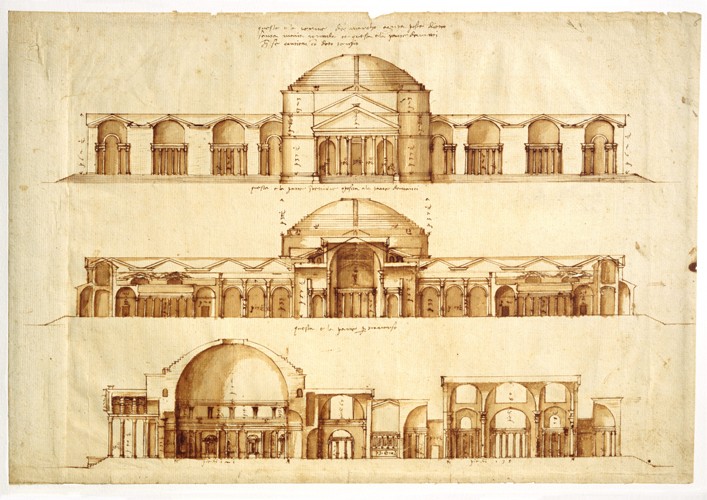 Reconstruction project of the Baths of Agrippa, Rome from Andrea Palladio