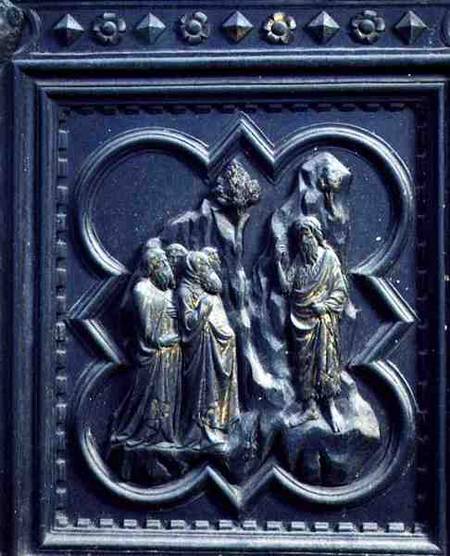 St John the Baptist Preaches to the Pharisees, seventh panel of the South Doors of the Baptistery of from Andrea Pisano