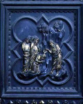 The Baptism of the Disciples, ninth panel of the South Doors of the Baptistery of San Giovanni