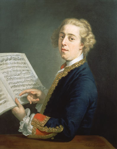 Portrait of Francesco Geminiani (1687-1762), Italian violinist from Andrea Soldi
