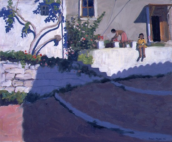 Girl with Kitten, Lesbos, 1996 (oil on canvas)  from Andrew  Macara