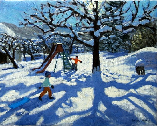 The slide in winter, Bourg, St Moritz from Andrew  Macara