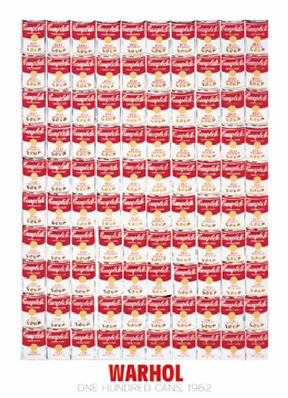 One Hundred Cans, 1962 - (AW-828) from Andy Warhol