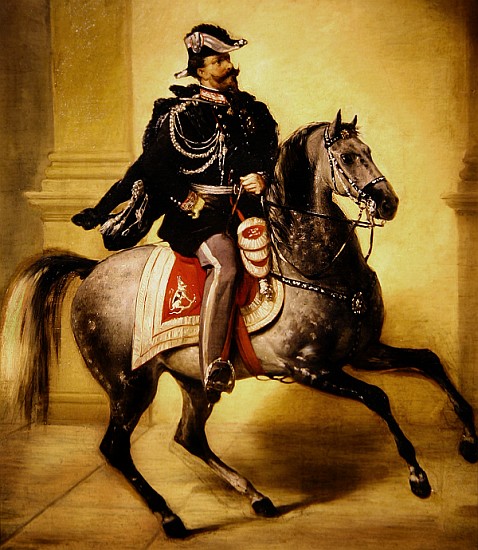 Equestrian Portrait of Victor Emmanuel II of Italy from Angelo Inganni
