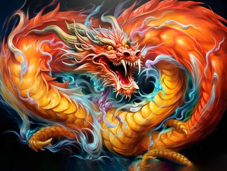 Der kraftvolle chinesische Drachen des Erdjahres. Tierkreiszeichen