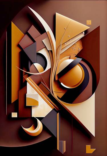 Chocolate inspirations. Geomatic abstract face. Wall art