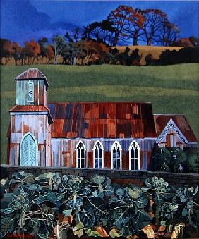 Tin Church, Solsbury Hill (acrylic on canvas) 