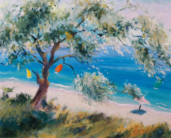 Looking on to a beach (oil on canvas)  from Anne  Durham