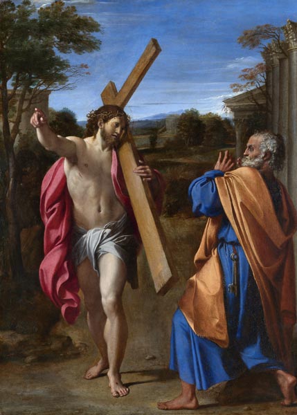 Christ appearing to Saint Peter on the Appian Way (Domine, Quo Vadis?) from Annibale Carracci