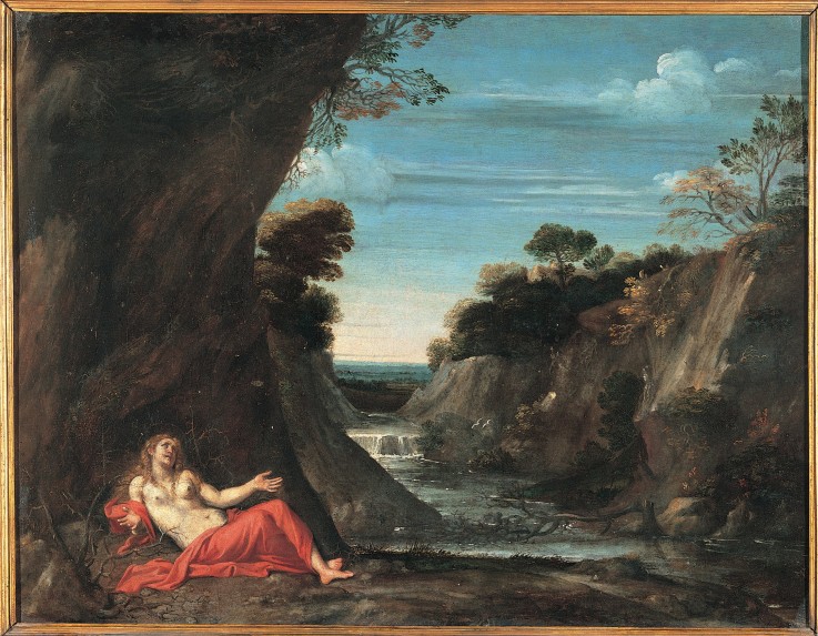 Landscape with the penitent Magdalene from Annibale Carracci