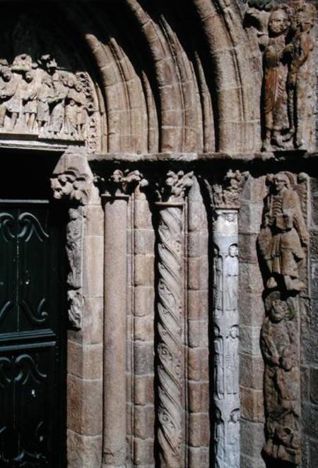 Detail of the Portico de las Platerias with images of the Epiphany and the Passion (photo) from Anonym Romanisch