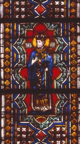Assisi, Glasfenster, Hl.Nikolaus