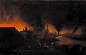 The burning Moscow