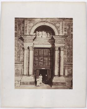 The Charterhouse of Pavia: view of the main portal of the church
