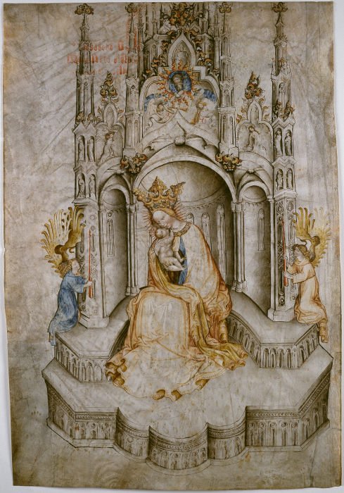 Madonna Enthroned, with Angels from Anonym